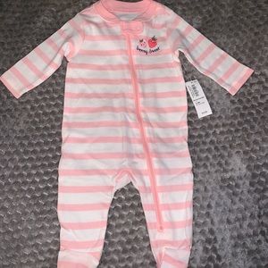 pink and white jumpsuit